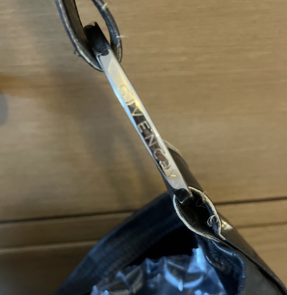 Givenchy Black Leather Intentionally Distressed H… - image 9