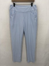 Lilly Pulitzer Pants Womens 12 Blue White Stripe Luxletic Pull On Seersucker