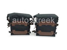 For Royal Enfield "HIMALAYAN 450" Canvas Trail Bags, Black & Brown