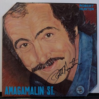 AUTOGRAFIADO VINILO ROBERT HUNTER (letra de Grateful Dead) "Amalgamation Street"