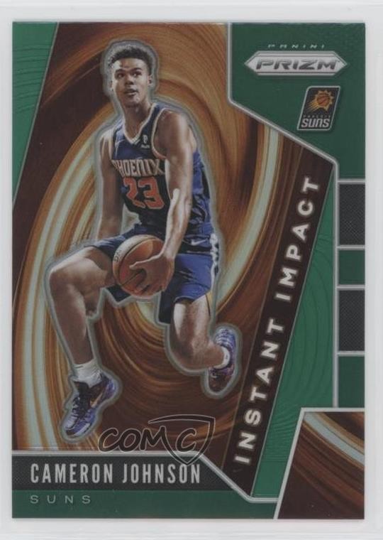 2019-20 Panini Prizm Instant Impact Green Prizm Cameron Johnson #10 05hs