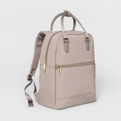 Open Story Backpack School 15"-Laptop Taupe Signature 16" Commuter