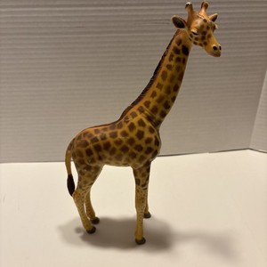 Vintage Giraffe Zoo Wild Animal Plastic PVC Roll Play Toy Figure Figurine 8” AAA