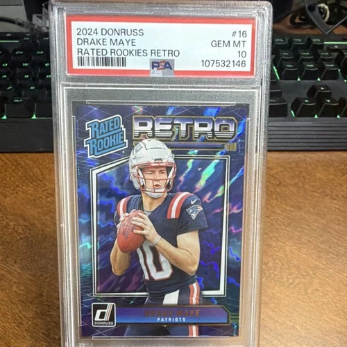 2024 Panini Donruss Rated Rookie Retro #16 Drake Maye Patriots PSA 10