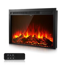 VEVOR 40in Electric Fireplace Insert Wall Recessed Heater 750W 1500W Remote