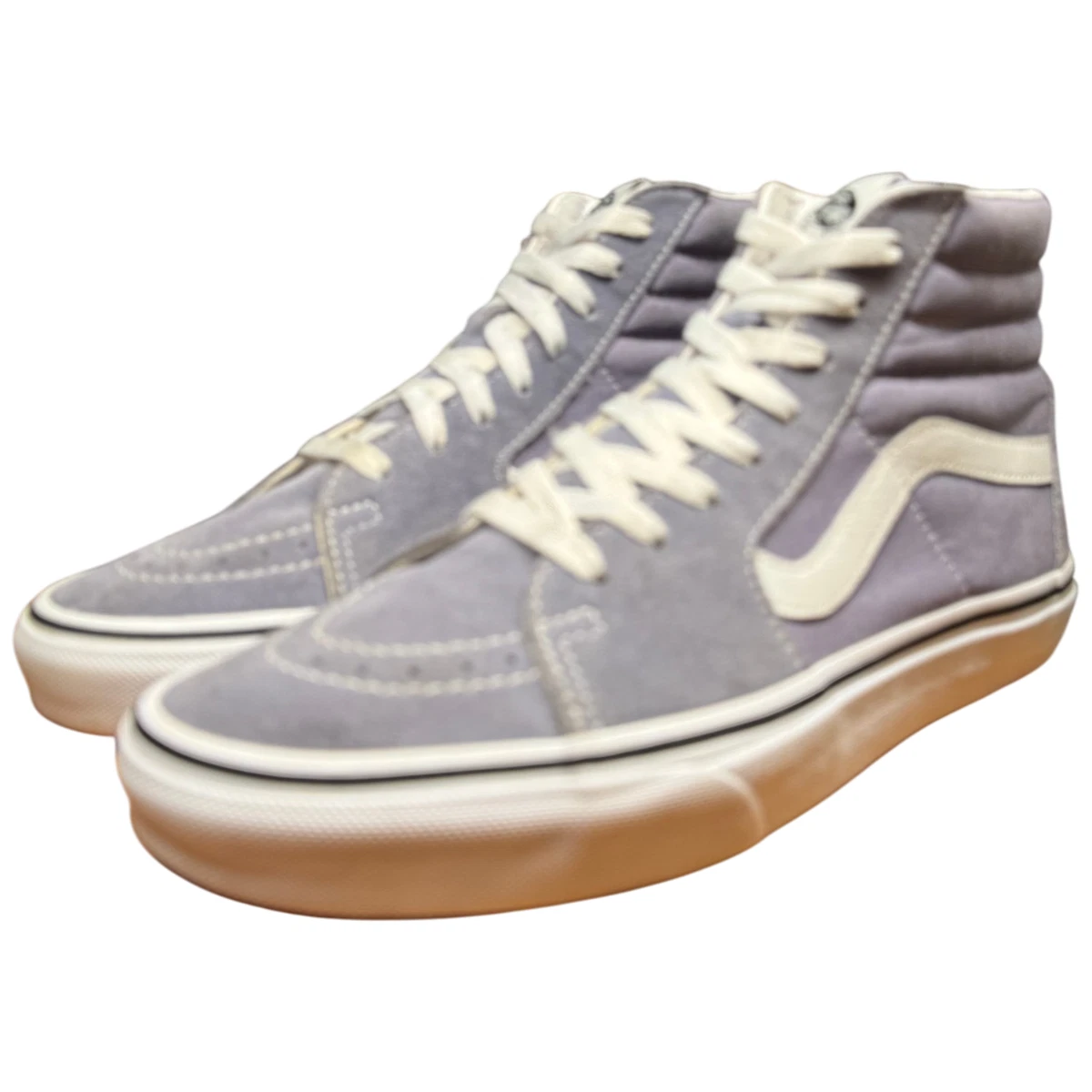 VANS SK8-Hi Off The Wall M 8.5/W 10 Granite True White High Top Sneakers Skate Sk8-Hi Shoe in Gum White | Vans main image 4
