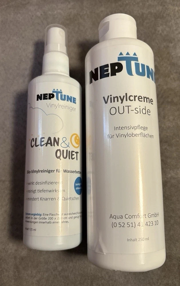 Bio-Vinylreiniger 125 ml für Wasserbetten und Vinylcreme 250 ml, Neu