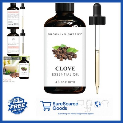 Essential Oil 4 Fl Oz Clove 100% Pure Natural Aromatherapy with Dropper
