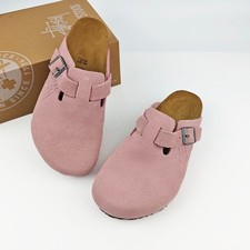 Birkenstock Boston x Stussy Pink Suede Leather Clog Shoes Unisex EU 37-41 Wide