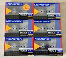 Lot of 6 Memorex HBSII 100 Minute High Bias I...