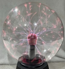 Plasma Ball Lamp 10" Touch Audio Settings Tested Working