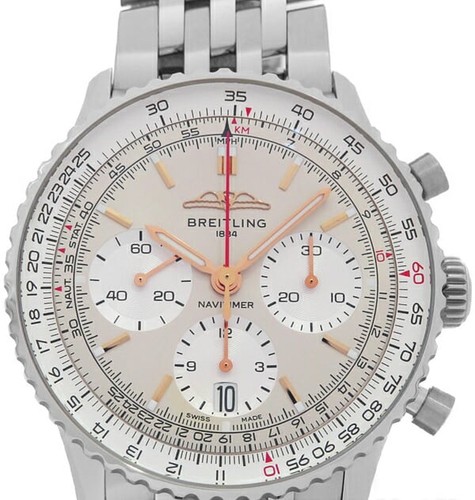 BREITLING Navitimer B01 Chronograph 41 AB0139 Automatic 40mm Box Papers Silver