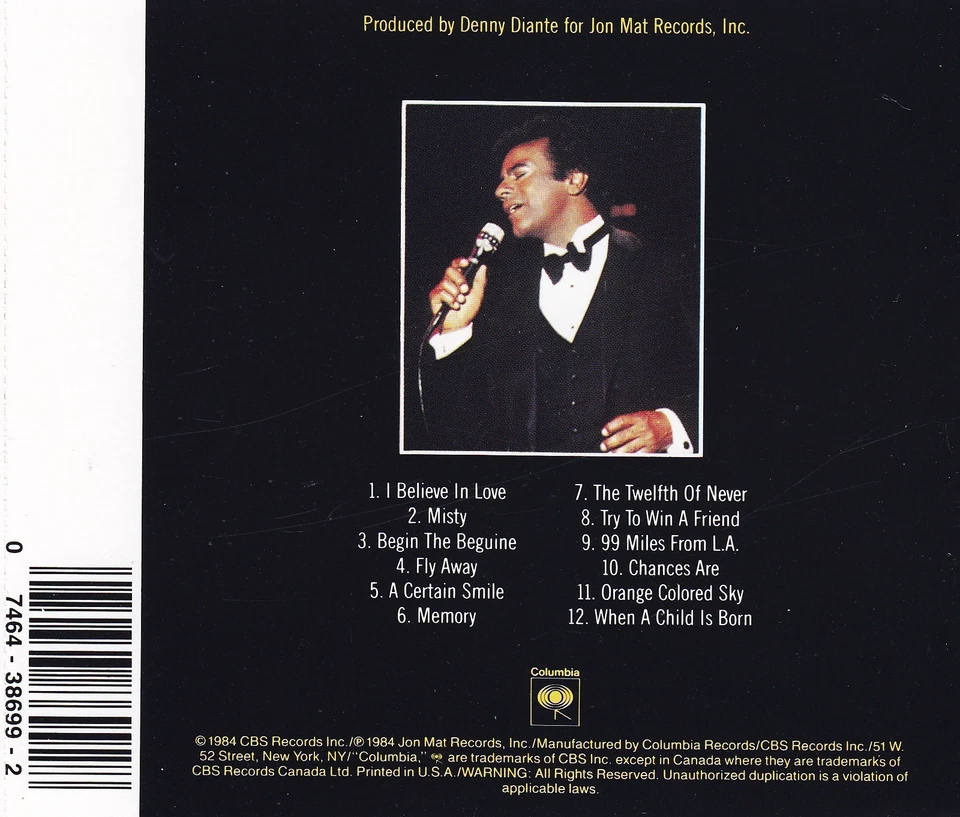 JOHNNY MATHIS - CD - LIVE - Bild 2 von 2
