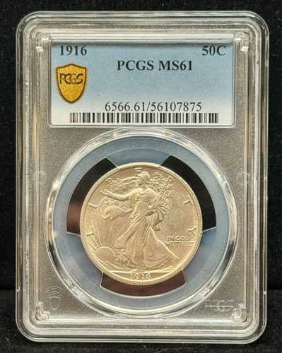 1916 Walking Liberty Half Dollar  MS61 Uncirculated First Coin of Series