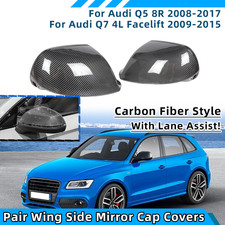 2x Carbon Optik Spiegelkappen Außenspiegel Für Audi Q5 8R Q7 4L Mit Side Assist