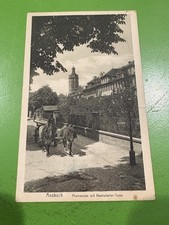 1923 Ansbach Germany Promenade Herrieder Tor Horse Cart Postcard