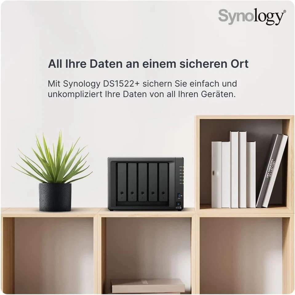Synology DS1522+ 5-Bay Desktop NAS Solution 5x3,5/2,5" SATA HDD/SSD, 2x M.2 2280 - Image 3 of 4
