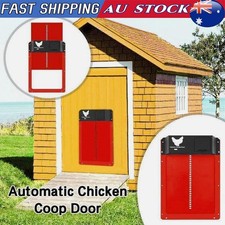 Automatic Chicken Coop Door Opener Light Sensor Battery Powered Chicken Door AU