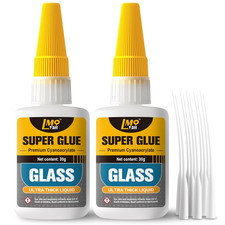 Glass Super Glue Liquid, Clear Instant Cyanoacrylate Adhesives for Glass Repair,