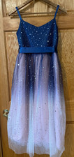 Special occasion princess sparkle tulle ball gown dress ombre