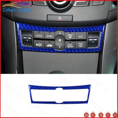 Blue Carbon Fiber Interior Climate Control Cover Trim For Acura TSX 2009-2014