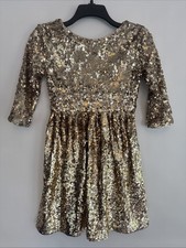 Gold Sequined Party Dress. Size: Child  s 10; Brand: Speechless