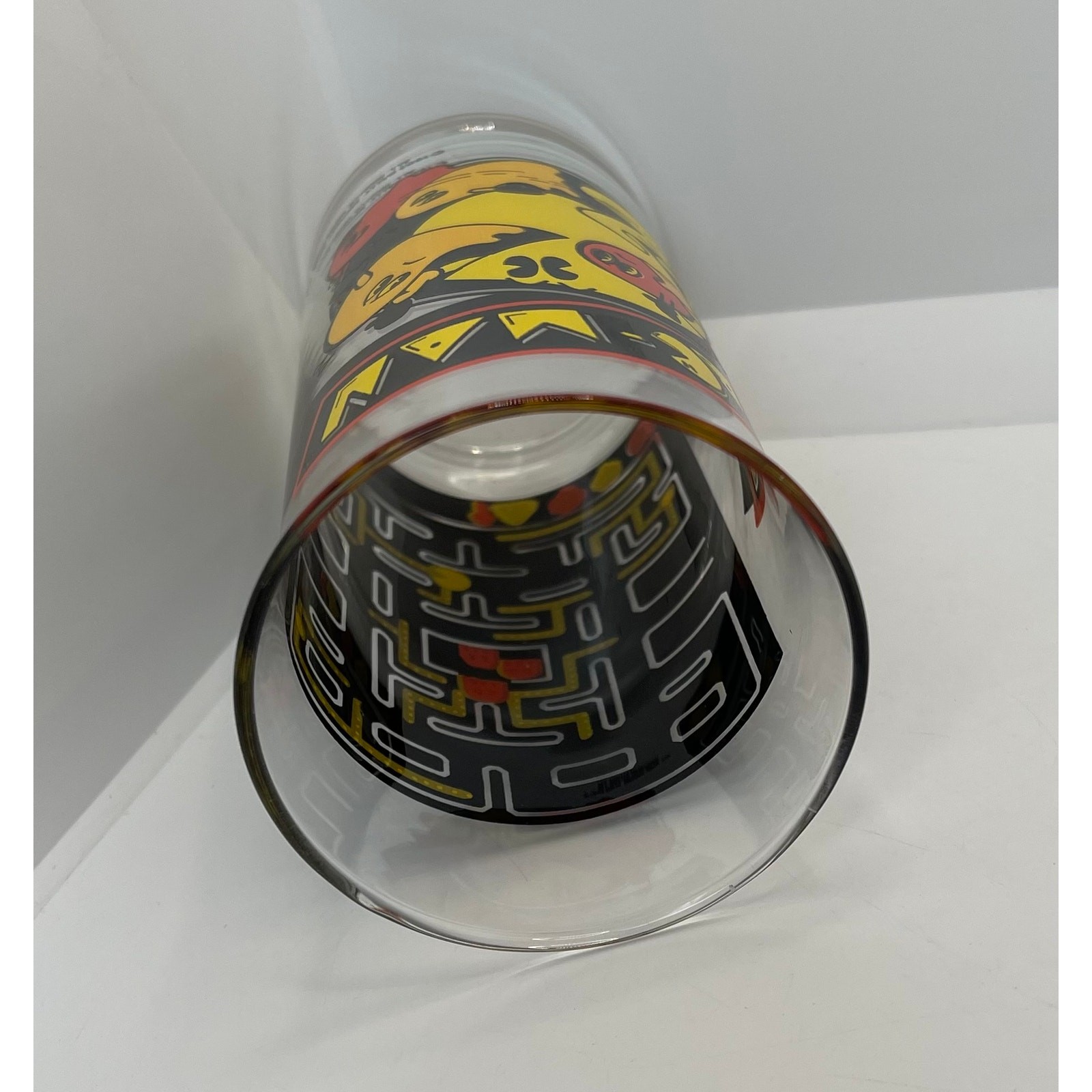 Vintage Pac-Man Video Game Drinking Glass Tumbler 1982 BALLY MIDWAY MFG CO
