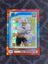 2024 Donruss Rated Rookie Optic Preview Red Pandora Prizm #346 Tahj Washington 
