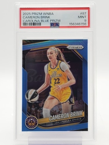CAMERON BRINK 2025-26 PANINI PRIZM WNBA CAROLINA BLUE /125 SPARKS PSA 9 Q4434