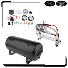5 Gal Air Tank 200 Psi Onboard Air Compressor Kit For Train Truck Boat Horn 12v