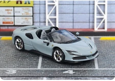 Solo 1/64 Scale For Ferrari SF90 Spider Cabriolet Grey Diecast Toy Model