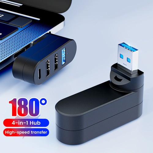 Rotatable USB HUB USB3.0 2.0 Type C HUB USB Splitter 4 Ports Multiple Expand _ou - Photo 8/14