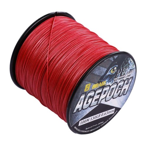 Red 100m-2000m Dorisea Dynema PE Braided Fishing Line 10LB-300LB Agepoch - Picture 4 of 10