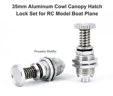 2PCS 35mm CNC Alloy Cowl Canopy Hatch Cover Lock for RC Model Boat Plane Car