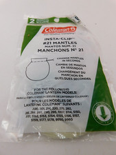 Coleman Insta-Clip 21 String Tie Mantles - Pack of 2 New Sealed