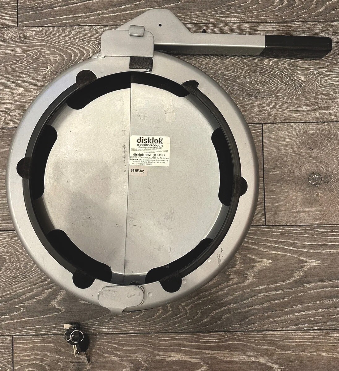 DISKLOK Security MEDIUM 3941.5cm Silver Steering Wheel Lock eBay