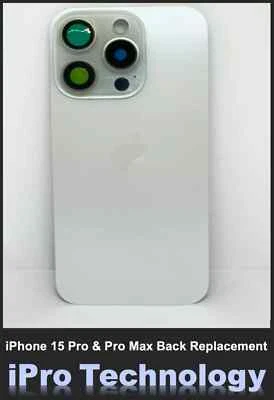 IPRO TECHNOLOGY For iPhone 15 Pro &Pro Max Replacement Back Glass Camera Lens Brackets Repair UK