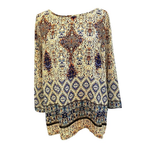Papermoon Women Top Medium 3/4 Sleeve Criss-cross Lack-Up Back Detail