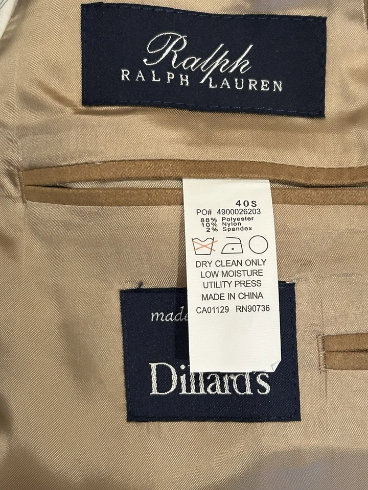 Ralph Lauren corduroy blazer - Tan Khaki - Size 40S - Image 4 of 4