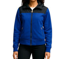 Lauren Ralph Lauren Active Jacket Size S Blue Black Front Zip Zipper Pockets