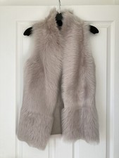 Shearling Gilet Sheepskin Vest Pale Pink Blush Suede Xs 6 34 Us0