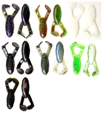 Gambler Cane Toad 4 inch Paddle Leg Frog 5pk Bass Fishing Soft Plastic Frog