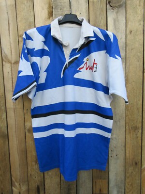 Maillot rugby CERP TARBES LOS ASPIRINÉOS porté n°0 vintage shirt XL