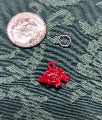 TINY Enameled ARKANSAS RAZORBACKS Charm, Split Ring | eBay