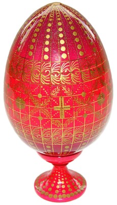 cadeau paques oeuf bois decore croix or collection russe rouge ebay images de coloriage princesse disney