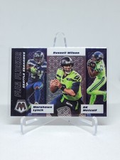 2020 Mosaic Flea Flicker DK Metcalf Marshawn Lynch Russell Wilson #FF15 C8E