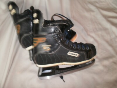 Bauer Supreme Black Ice Hockey Skates Mens Size 5 Pre Owned