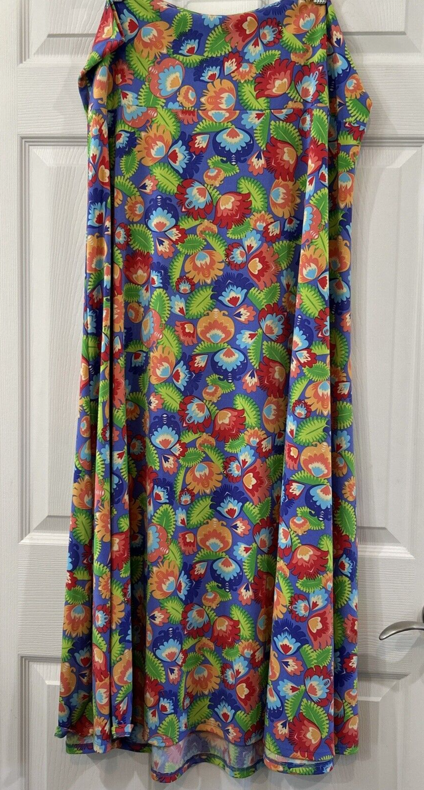 LuLaRoe Maxi Skirt Long Full Bold Floral Colorful Soft Knit Stretch Plus Size 3X-image