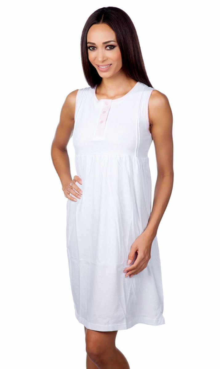 Hering Women s Light 100 Cotton Pajama Night Gown Sleepwear 7631