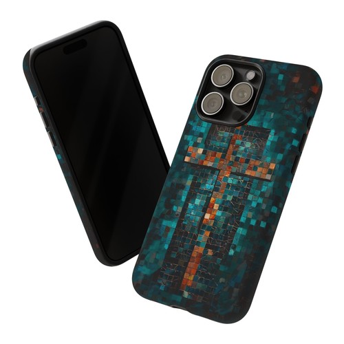 Phone Ink - Tough Case for iPhone Galaxy Pixel - Mosaic Christian Cross - 第 3/181 張圖片